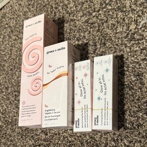 Grace & Stella Skincare Collection with Pink and White Packaging